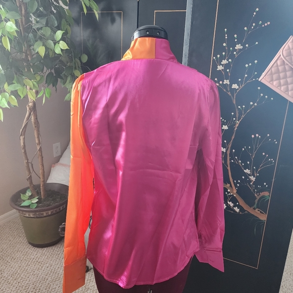 NEW Orange and Pink Shein blouse - Picture 4 of 11
